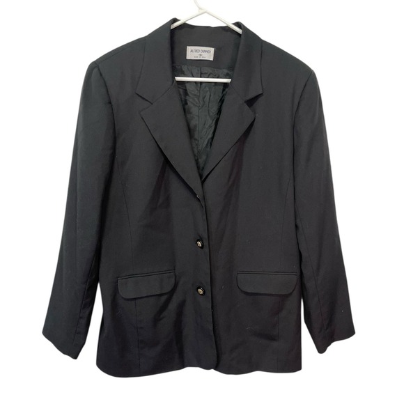 Alfred Dunner Jackets & Blazers - Alfred Dunner 16 Classic Black Blazer Suit Jacket Career Wear Shoulder Pads